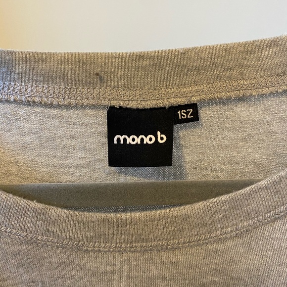 Mono B Heather Grey Crop Top - Picture 3 of 3